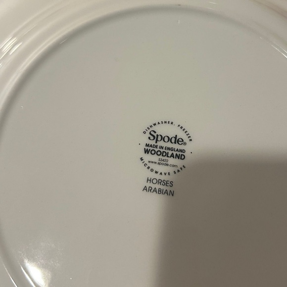 SPODE WOODLAND Arabian horse dinner plate - Picture 2 of 2